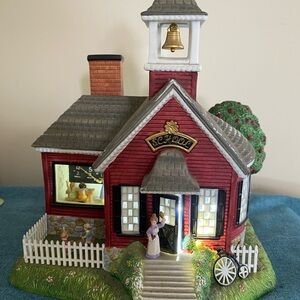 PartyLite Tealight School House Olde World Village Collection